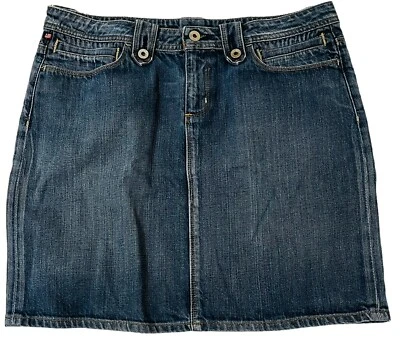 Falda vaquera vintage Ralph Lauren polo azul para mujer talla 12 Y2K Country retro Foto 1 de 4