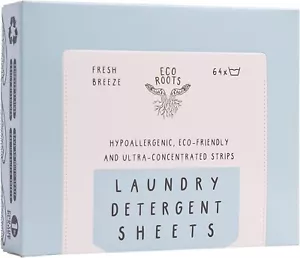 ECO ROOTS Laundry Detergent Sheets 64 loads | ECO FRIENDLY Natural Fresh Breeze - Picture 1 of 9