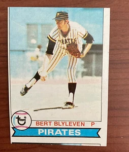 BERT BLYLEVEN 1979 Topps Baseball # 308 Pittsburgh Pirates Mis Cut - Picture 1 of 2