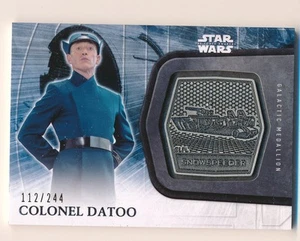 Star Wars The Force Awakens Series 2 Silver Medallion #22 Colonel Datoo 112-244 - Picture 1 of 1