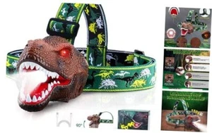 Upgraded Rechargeable Dinosaur Headlamp for Kids, Led Flashlight for Boys or - Picture 1 of 8