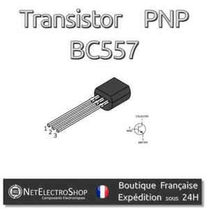 5x Transistor PNP BC557 - TO-92 - Photo 1/1