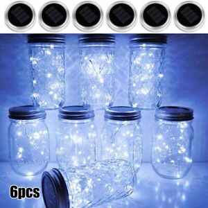 6PCS Solar Bottle Cap String Lights Perfect for Patio and Porch Decoration