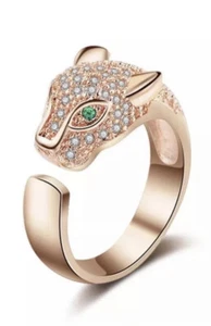 Ring Panther Rose Gold Roségold Damen Herren Unisex Größen verstellbar Neu - Bild 1 von 1