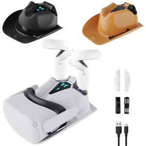 Charging Dock Station for Oculus Quest 2 VR Charger Stand Rechargeable Batteries - Picture 1 of 42