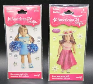 2 American Girl Crafts Bubble Stickers 2010 Rebecca Rubin & Cheerleader NOS - Picture 1 of 6