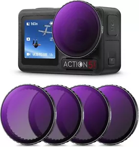 K&F Concept Snap-on ND8+ND16+ND32+ND64 ND Filter Set for DJI Osmo Action 5/4/3 - Picture 1 of 7