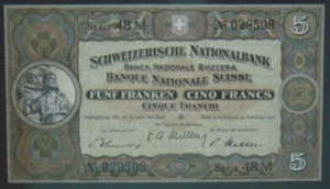 1951 SWISSE 5 francs fds - Picture 1 of 2