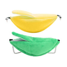 Cute Banana Shaped Hamster Hammock Soft Bed Plush Cotton 7.9x2.6in for Small Pet