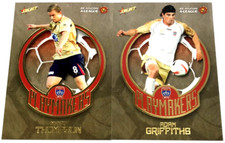 2008-09 SELECT A-LEAGUE TRADING CARD PLAYMAKERS CHASE CARD TEAM SET(2)-NEWCASTE