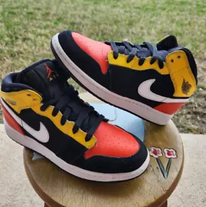 Jordan Retro 1 Mid "Amarillo Team Orange" GS 6.5Y - Picture 1 of 9