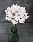 Handmade Paper Flower On Stem (Gray Pattern No.1) For Wedding, St. Valentine's