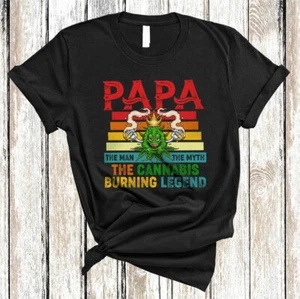 Vintage Retro Papa The Cannabis Burning Legend Vatertag Unkraut T-Shirt, Becher - Bild 1 von 3