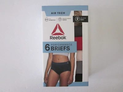 NEW REEBOK 6 Air Tek Breathable Mesh Performance Briefs Panties Underwear 2XL - Image 1 of 4