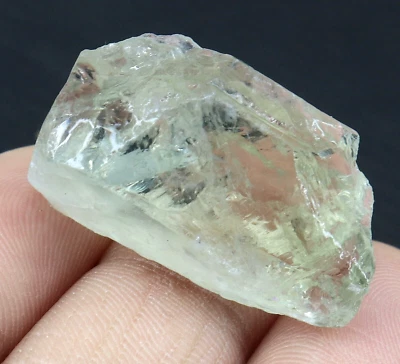 Améthyste verte naturelle prasiolite du Brésil pierre précieuse brute non cou... - Photo 1/4