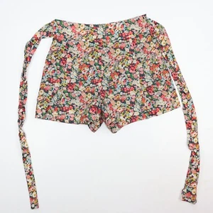 J. Crew Disty Floral Printed Liberty Tana Lawn Tie Waist Shorts Size 8  - Picture 1 of 7