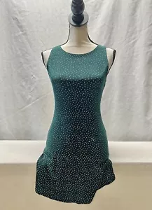 Nu Oz Women's Green White Floral Tank Dress Size Small Coquette Boho Chic - Picture 1 of 8