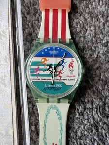 Stars & Stripes Swatch Watch 1996 Atlanta Olympic games Memorabilia New-no tags - Picture 1 of 9