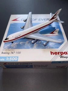 Herpa Boeing 747100 Scale 1:500 Collector Model Aircraft Used - Picture 1 of 5