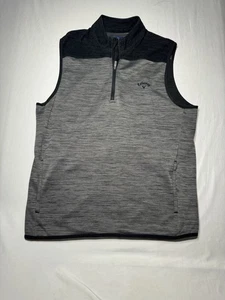Callaway Weather Series Pullover Vest Men’s Heather Gray Black 1/4 Zip Size XL - Picture 1 of 7