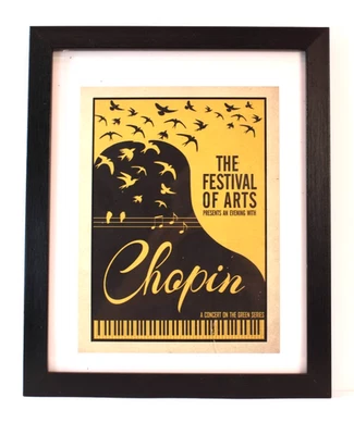 Vtg The Festival of Arts Presents an Evening w Chopin Concert Advert Print 9x11 - Image 1 of 3