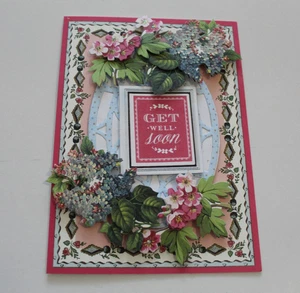 ANNA GRIFFIN LIKE 3D "Get Well Soon" Card Handmade New - Picture 1 of 2