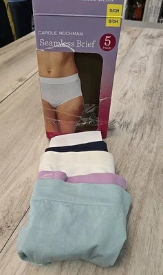 Paquete de 4 calzoncillos para mujer Carole Hochman suaves sedosos sin costuras cobertura completa, talla S Foto 1 de 3