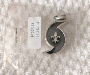 Colgante Huracán Fleur De Lis Plata de Ley 925. MJ's firmado. Nuevo en paquete - Imagen 1 de 10