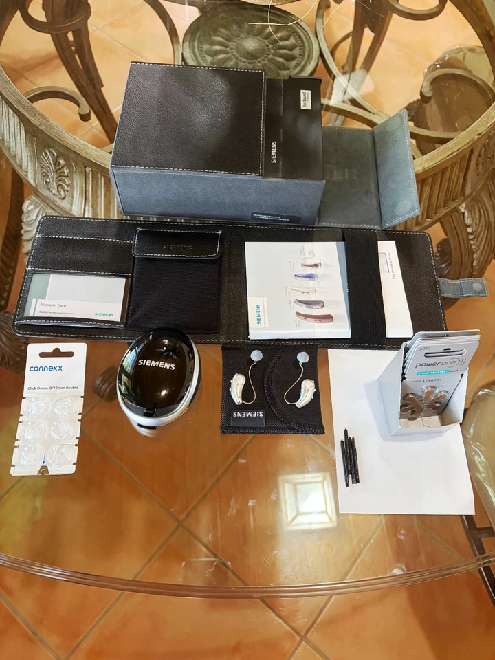 Слуховой аппарат SIEMENS PURE 0123, серебристый, 312 бат в хорошем рабочем состоянии - Изображение 1 из 4