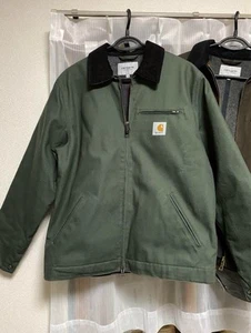 Carhartt WIP Detroit Jacket Dark Green Size M Vintage Japan - Picture 1 of 8
