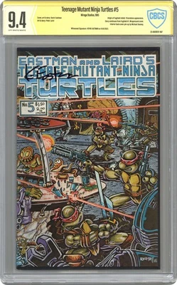 Teenage Mutant Ninja Turtles #5 CBCS 9.4 Witnessed Sig Kevin Eastman 1985 - Image 1 of 2