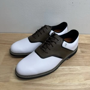 Zapatos de golf FootJoy para hombre FJ Originals 57022 blanco marrón negro talla 9 nuevos - Imagen 1 de 7