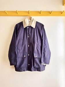 HAI SPORTS GEAR Issey Miyake Vintage Navy Canvas Chore Coat Trench Jacke S M - Bild 1 von 18
