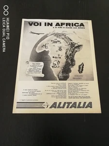 1961 ALITALIA VOLI IN AFRICA SUDAFRICA VINTAGE AD PUBBLICITA ANNI 60 - Foto 1 di 1