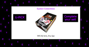 1991-92 NHL Pro Set Hockey Cards (U-Pick) [Base & Rookies] Complete your Set!