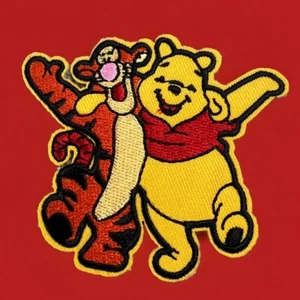 🔥Winnie The Pooh And Tigger Walt Disney Funny 3+” Embroidered Iron On Patch - Picture 1 of 5