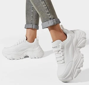 K KIP WOK Sneakers Chunky Platform, Scarpe Casual Comfort, Bianco, 7, Nuovo con etichette - Foto 1 di 8