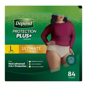 Depend Protection Plus Ultimate Underwear for Women Large 84ct - Picture 1 of 1
