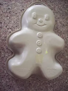 RARO DE COLECCIÓN Microbakes 1989 Wilton Pan de Jengibre Niño Microondas Talla Completa Sartén para Pasteles - Imagen 1 de 2
