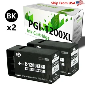 2er Pack PGI-1200XL Tintenpatrone Schwarz für MAXIFY MB2720 MB2120 Drucker - Bild 1 von 2