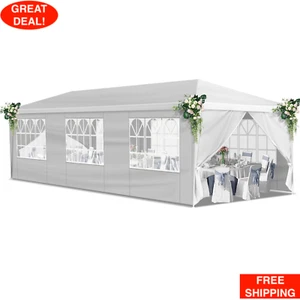 Carpa 10x30 Pies Toldo Para Fiestas Exteriores y Patio Tienda De Boda Heavy Duty - Picture 1 of 24