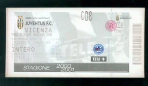 BIGLIETTO JUVENTUS VICENZA 28/01/2001 STAGIONE 2000 2001 CALCIO PARTITA SERIE A - Foto 1 di 1