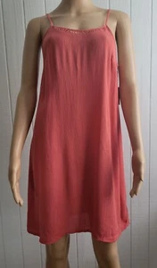 Prendisole MOSSIMO SUPPLY CO rosso ruggine cinghie regolabili bordo all'uncinetto taglia XS nuovo con etichette - Foto 1 di 10
