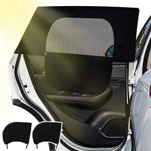 2x Sonnenschutz Universal Auto PKW Seitenfenster Sonnenblende Schwarz UV Schutz - Bild 1 von 12