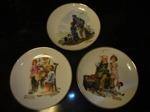 NORMAN ROCKWELL 6-1/2 " PLATES, 3 EACH, COBBLER, TOYMAKER, LOOK OUT TO SEA - Picture 1 of 7