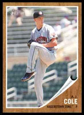 2011 Topps Heritage Minor League A.J. Cole Hagerstown Suns #84 - Image 1 of 2