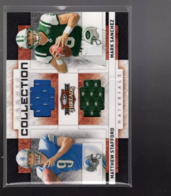2009 Donruss Threads Rookie Collection#13 Matthew Stafford Mark Sanchez /500 - Image 1 of 2