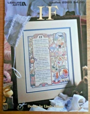 NEW Leisure Arts Four-Fold Cross Stitch Pattern Leaflet #2969 "IF" for Children  - Image 1 of 3
