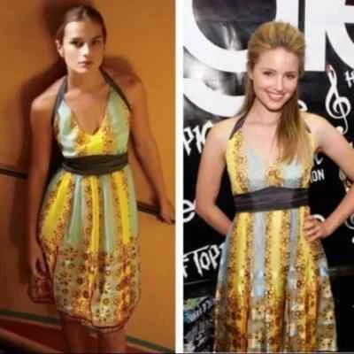 Moulinette Soeurs Anthropologie Silk Halter Floral Midi Sun Dress Lined Size 6 - Image 1 of 4