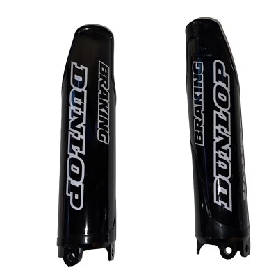 2004-2017 Honda Fork Guards w/Black Graphics Installed CR125R 250R CRF250 CRF450 - Image 1 of 4